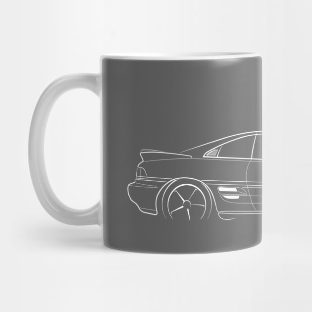 Toyota MR2 W20 - profile, stencil, white by mal_photography